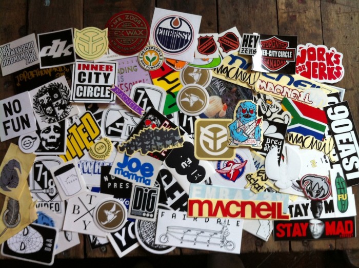 sticker pile