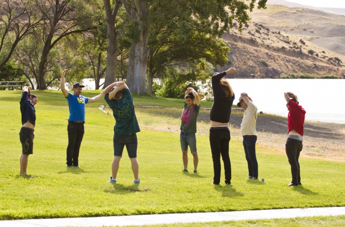 group stretching